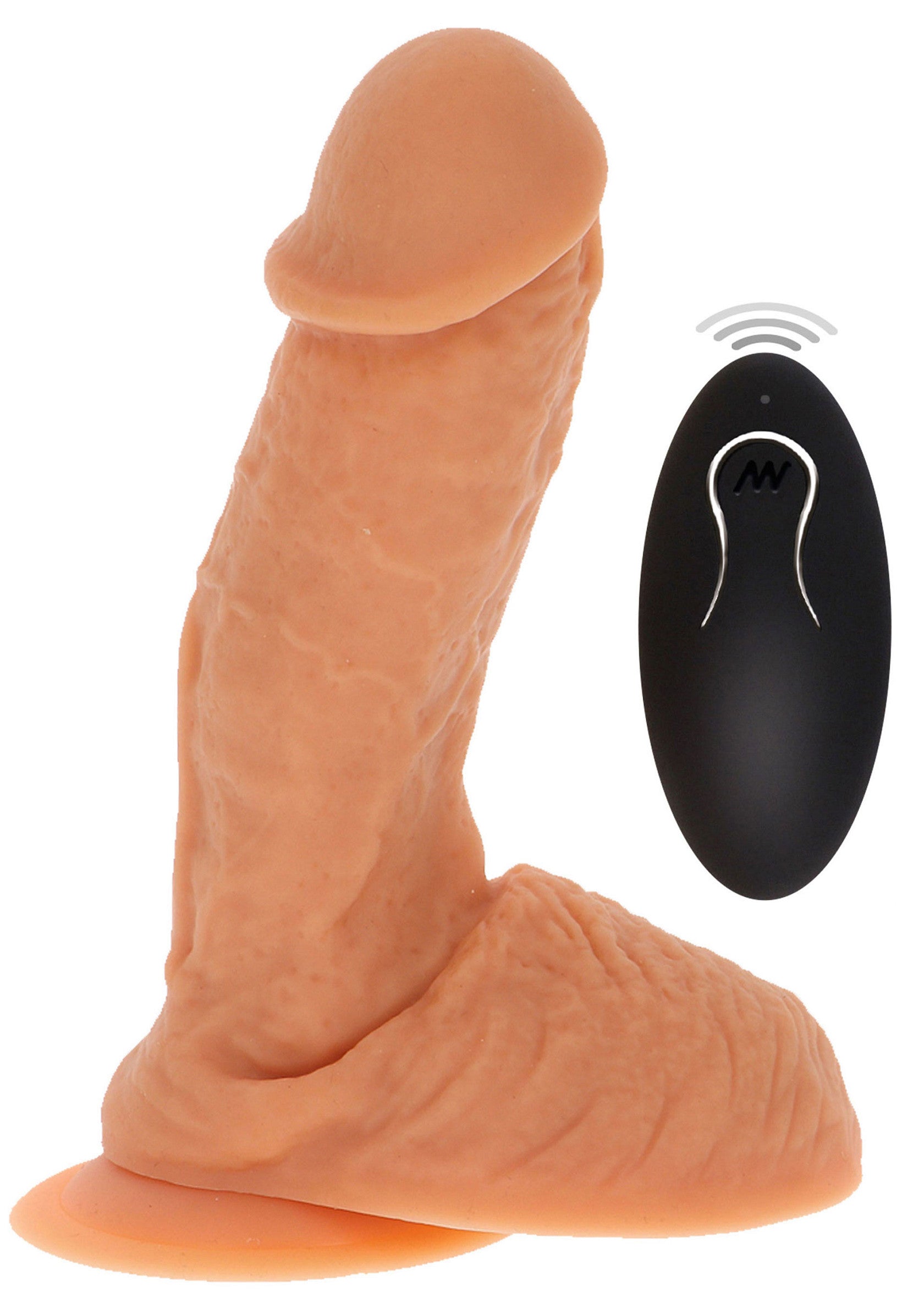Nackter vibrierender Dildo Silikon 17 cm