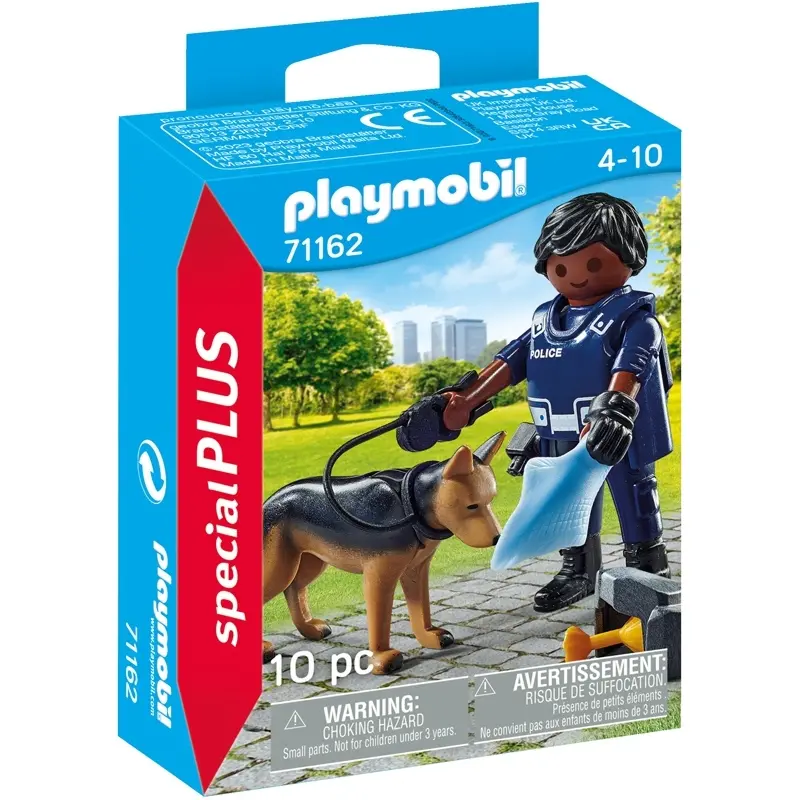 Figurine eines Polizisten und Suchhundes Playmobil Figurine eines Polizisten und Suchhundes Playmobil