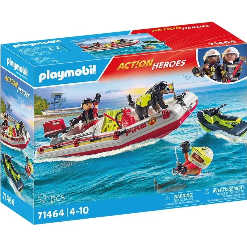 Outdoor-Spielzeug Feuerwehrboot und Jetski Playmobil Outdoor-Spielzeug Feuerwehrboot und Jetski Playmobil