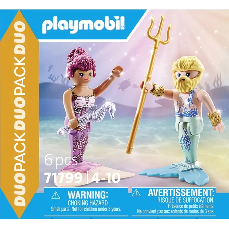 Bausteinspielzeug Duo Meerjungfrau und Triton + Zubehör Playmobil Bausteinspielzeug Duo Meerjungfrau und Triton + Zubehör Playmobil
