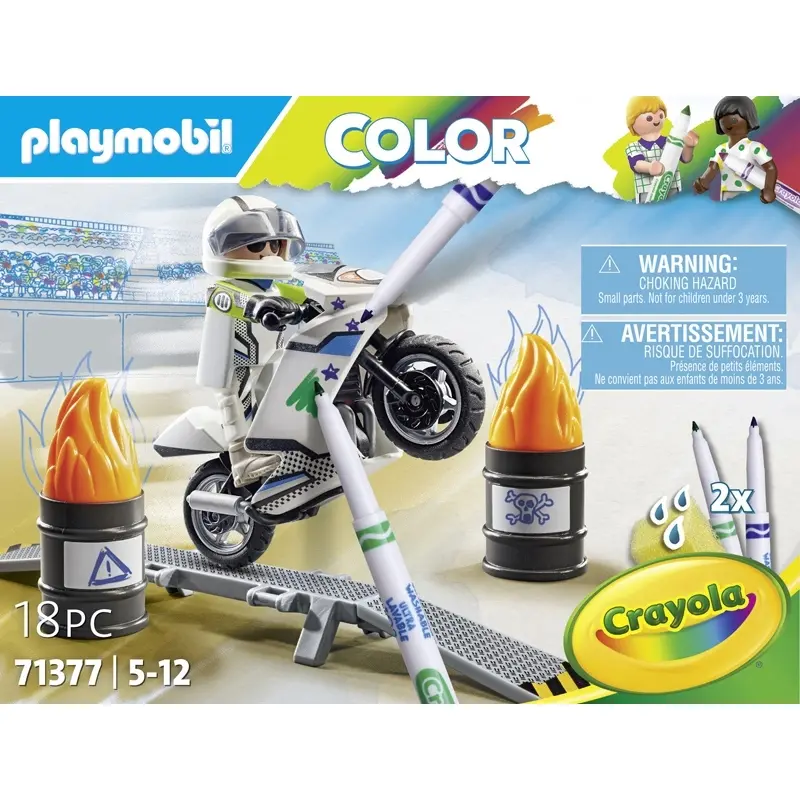 Farbige Motorrad-Simulationsspiele Playmobil