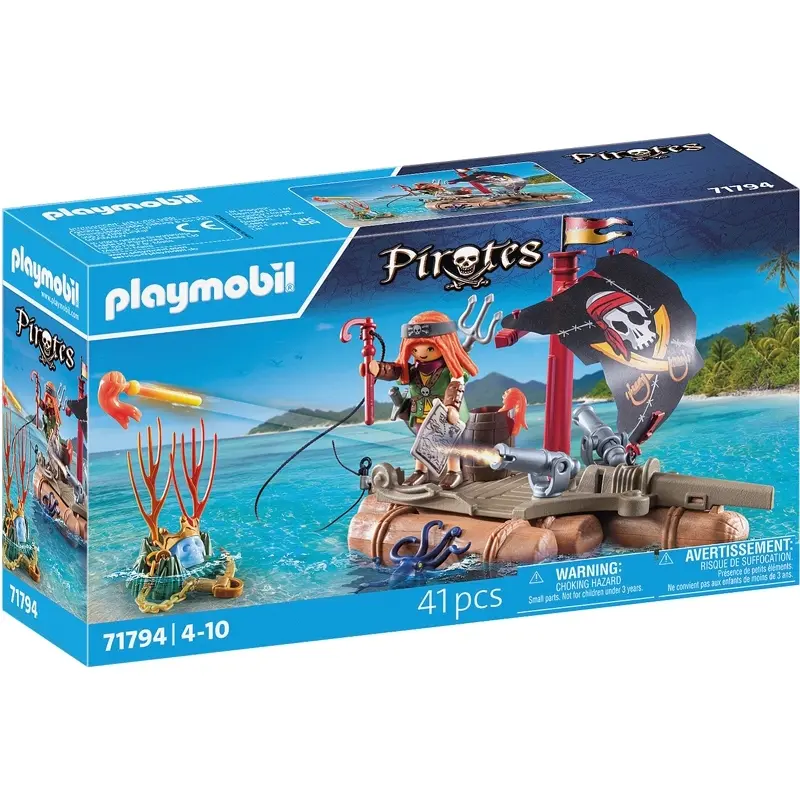 Piraten-Simulationsspiel und schwimmendes Floß und Schatz Playmobil Piraten-Simulationsspiel und schwimmendes Floß und Schatz Playmobil