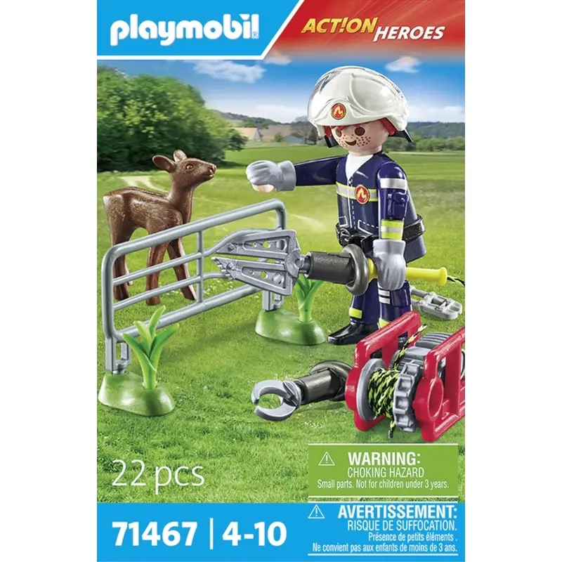 Feuerwehr-Simulationsspiel mit zu rettendem Reh Playmobil Feuerwehr-Simulationsspiel mit zu rettendem Reh Playmobil