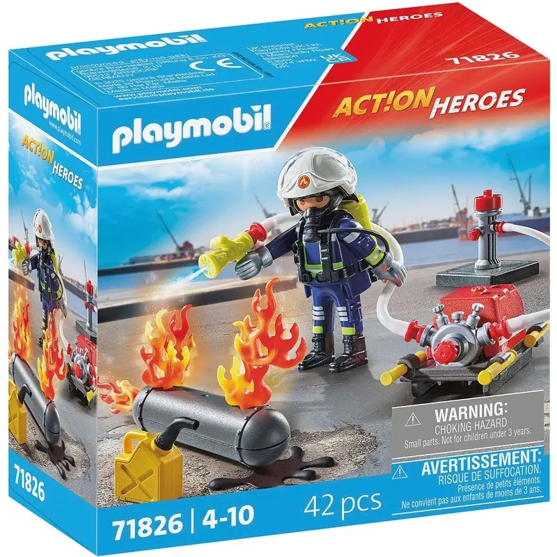 Feuerwehr-Simulationsspiel mit Wasserpumpe und Tank Playmobil Feuerwehr-Simulationsspiel mit Wasserpumpe und Tank Playmobil