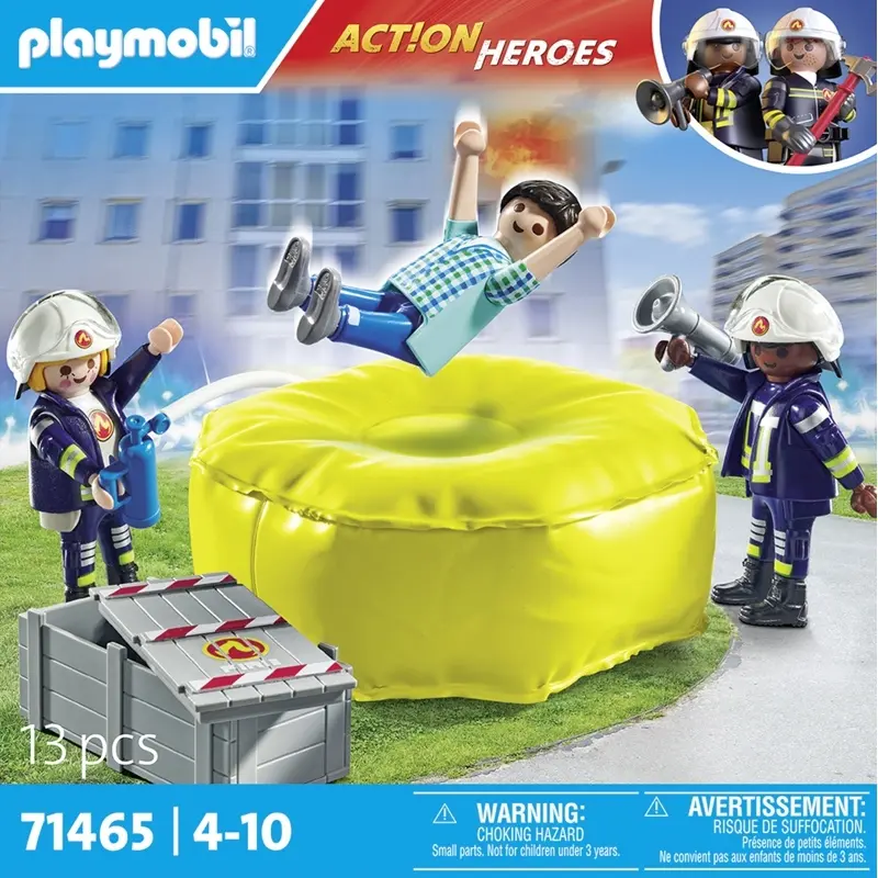Feuerwehr-Simulationsspiel und Rettungskissen Playmobil Feuerwehr-Simulationsspiel und Rettungskissen Playmobil