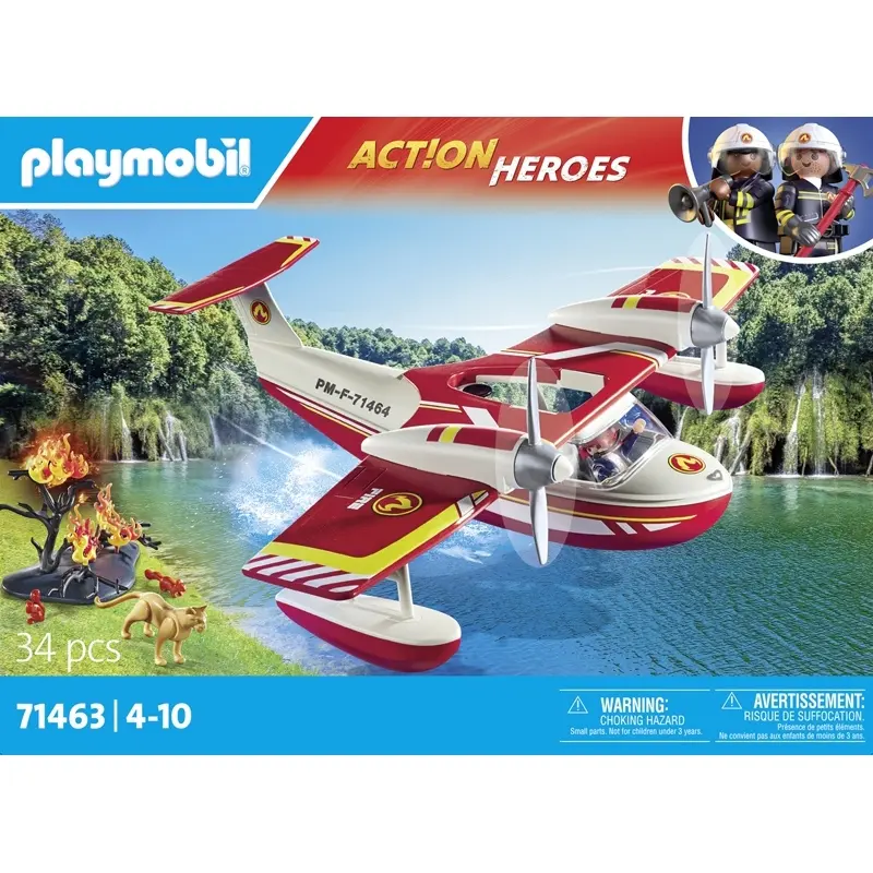 Wasserflugzeug-Auto-Spiel mit Feuerwehrmann Playmobil