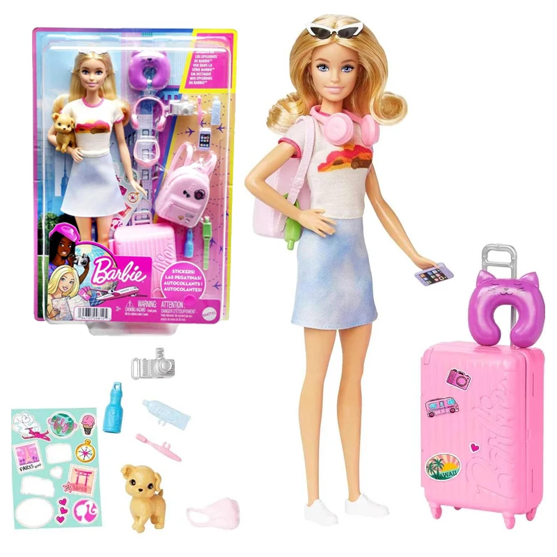 Original Reise Barbie Puppe mit Kleidung Zubehör Brinquedos Barbie Puppe Spielzeug für Kinder Juguete Baby Spielzeug für Mädchen Boneca