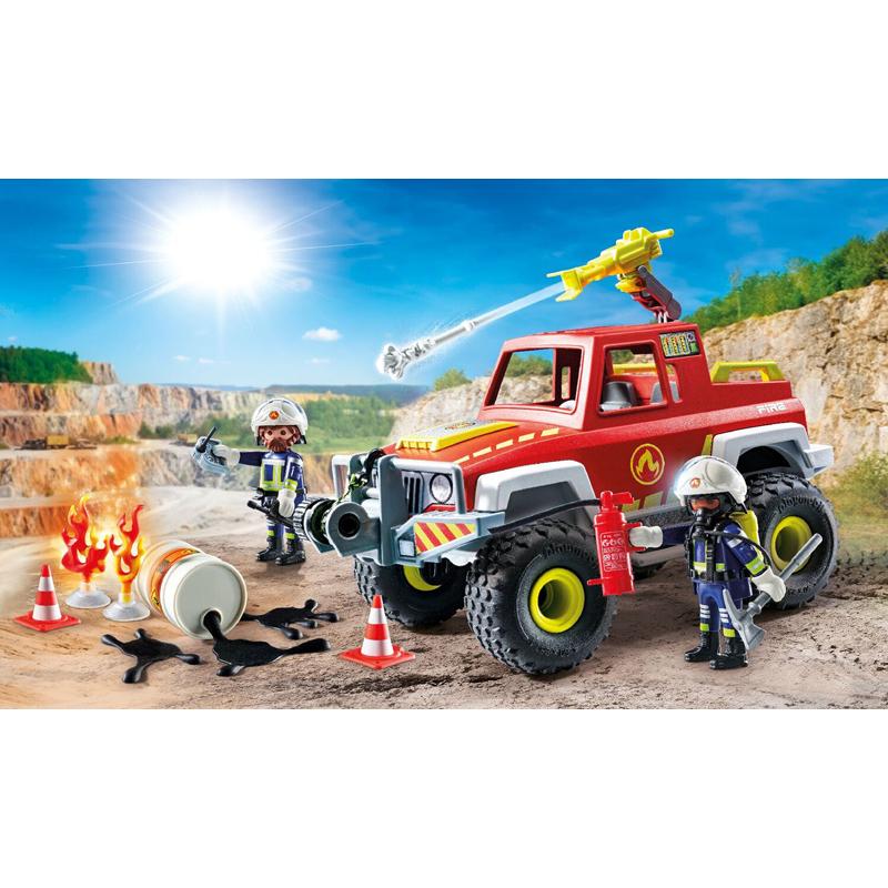 Feuerwehrspielzeug mit brennendem Kanister Playmobil
