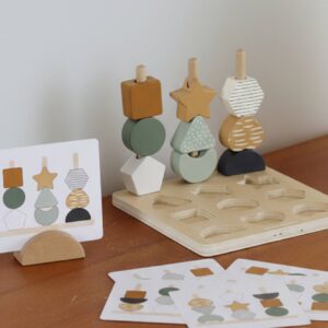 2-in-1 Puzzle mit Perlen TANSANIA aus Holz FSC®