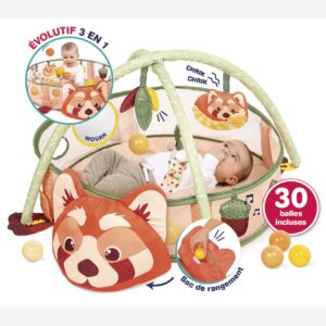 3-in-1 Activity-Decke und Bällebad PANDA für Baby LUDI 3-in-1 Activity-Decke und Bällebad PANDA für Baby LUDI