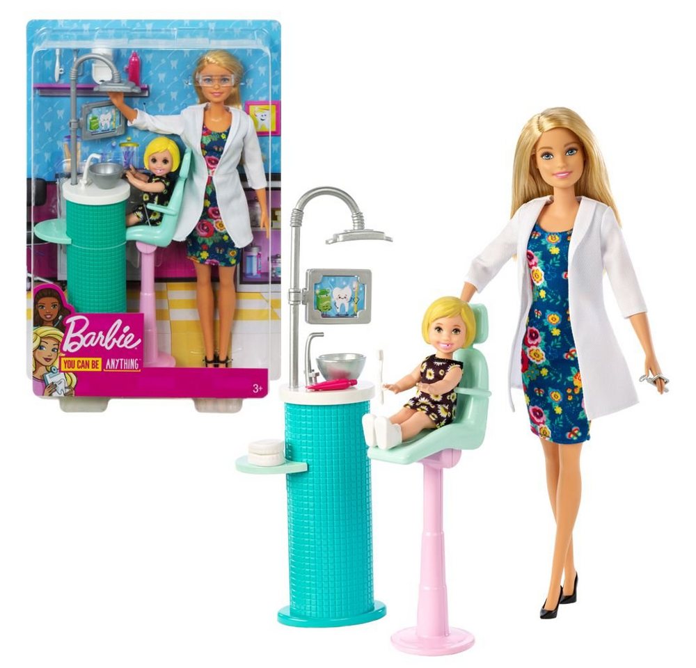 Barbie Anziehpuppe Barbie Zahnärztin Spiel-Set mit Möbel