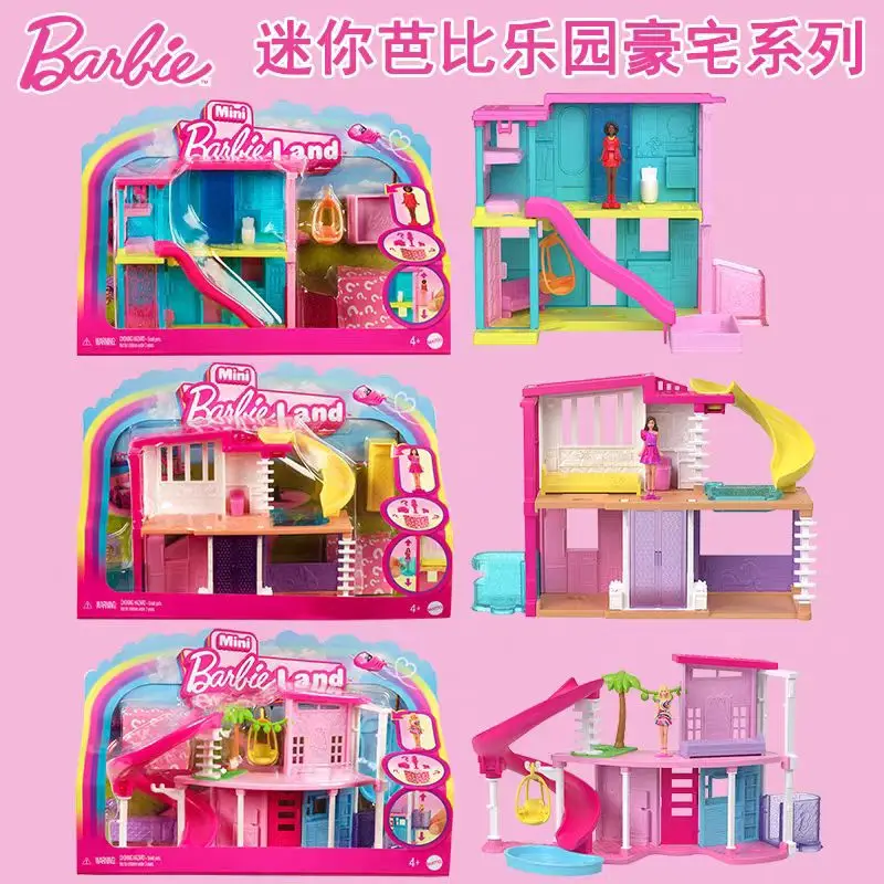 Original Mini Barbie Puppenhaus Friseursalon Haustier Boutique Supermarkt Bäckerei Kino Spielzeug Mädchen Weihnachten Überraschung Geschenk Spielzeug