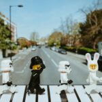 white and black lego toy