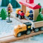 wooden train set