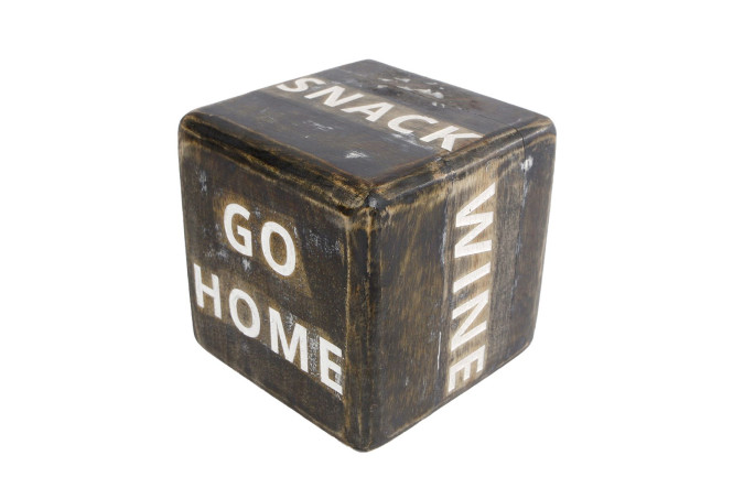 Rivanto® Partywürfel Massivholz Mango 9,5cm, schwarz, Partyspiel, Trinkspiel, Gesellschaftsspiel