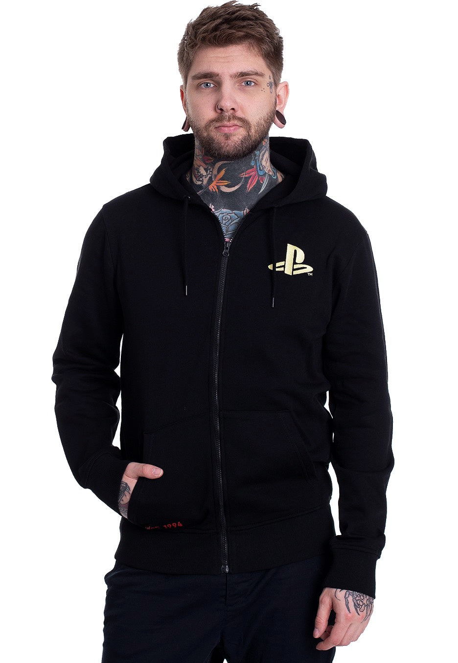 Playstation – Since 94 – Zipper – Schwarz – XXL – 60% Baumwolle, 40% Polyester,Schweiß Playstation - Since 94 - Zipper - Schwarz - XXL - 60% Baumwolle, 40% Polyester,Schweiß