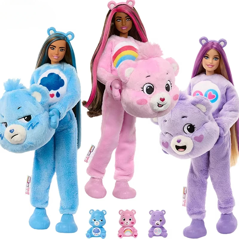 Original Barbie Cutie Reveal Doll Care Bears Series Cheer/grumpy/share Modeaccessoires Plüschkostüm Mädchenspielzeug Farbwechsel Original Barbie Cutie Reveal Doll Care Bears Series Cheer/grumpy/share Modeaccessoires Plüschkostüm Mädchenspielzeug Farbwechsel