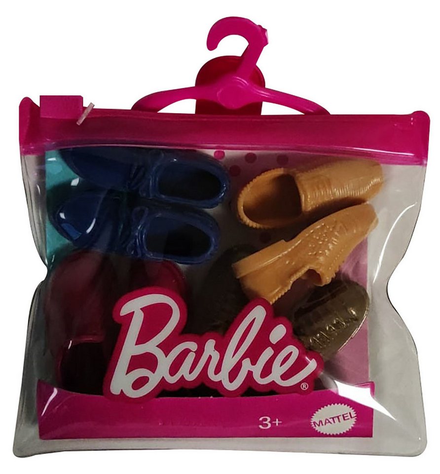 Barbie Puppen Schuhe Mattel GWF12 Barbie Schuh Set für Ken, 4-er Set, (Set, 4-tlg., 4 Paar Puppenschuhe) Barbie Puppen Schuhe Mattel GWF12 Barbie Schuh Set für Ken