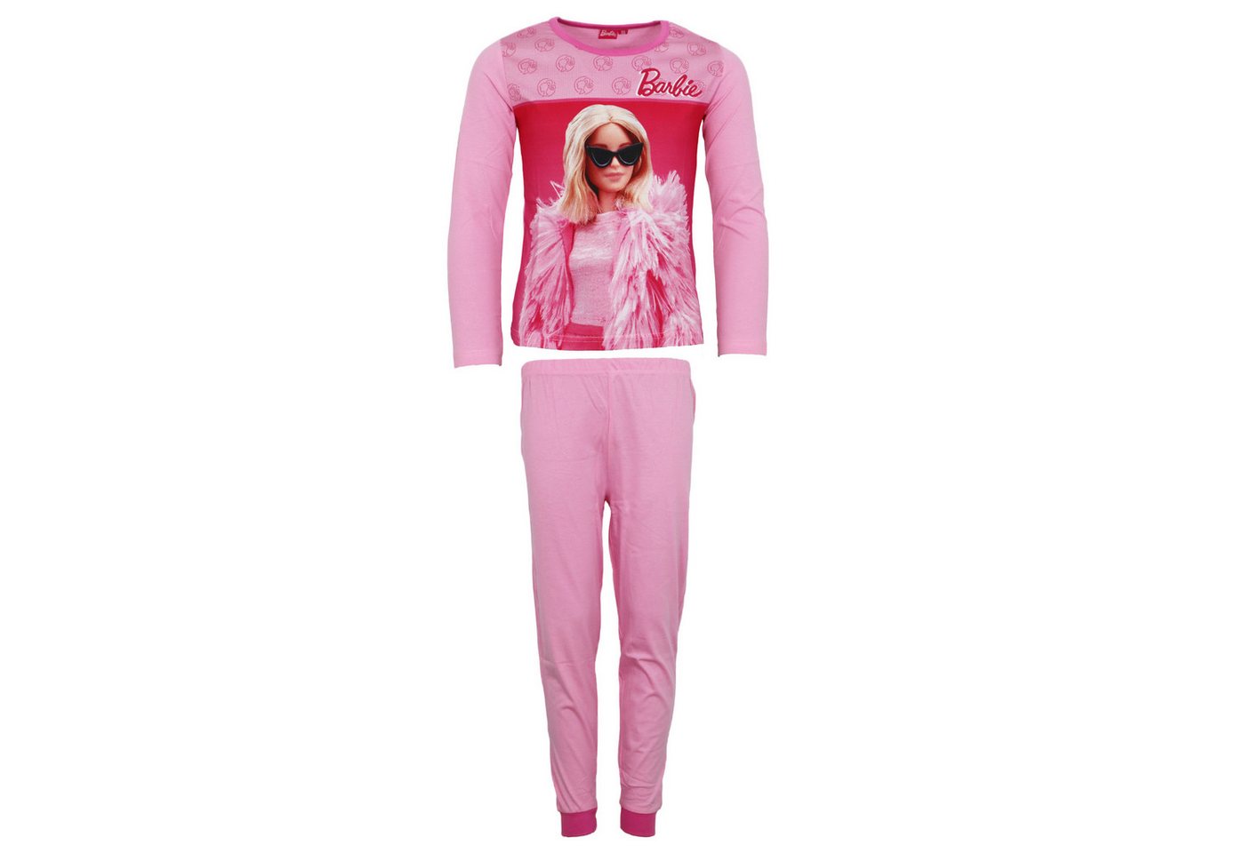 Barbie Schlafanzug Barbie Kinder Mädchen Pyjama Shirt Hose Gr. 98 bis 128