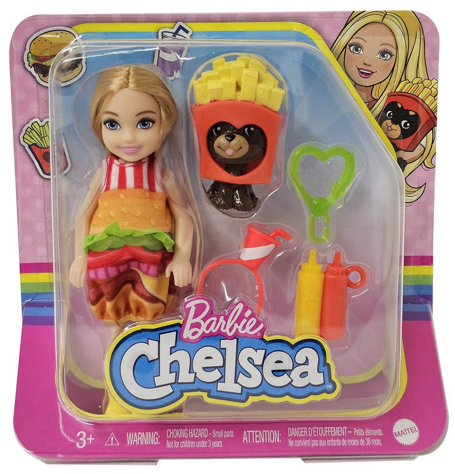 Barbie Spielfigur Barbie GRP69 You Can be Anything Chelsea Mädchen Puppe blond mit Hambu Barbie Spielfigur Barbie GRP69 You Can be Anything Chelsea Mädchen Puppe blond mit Hambu