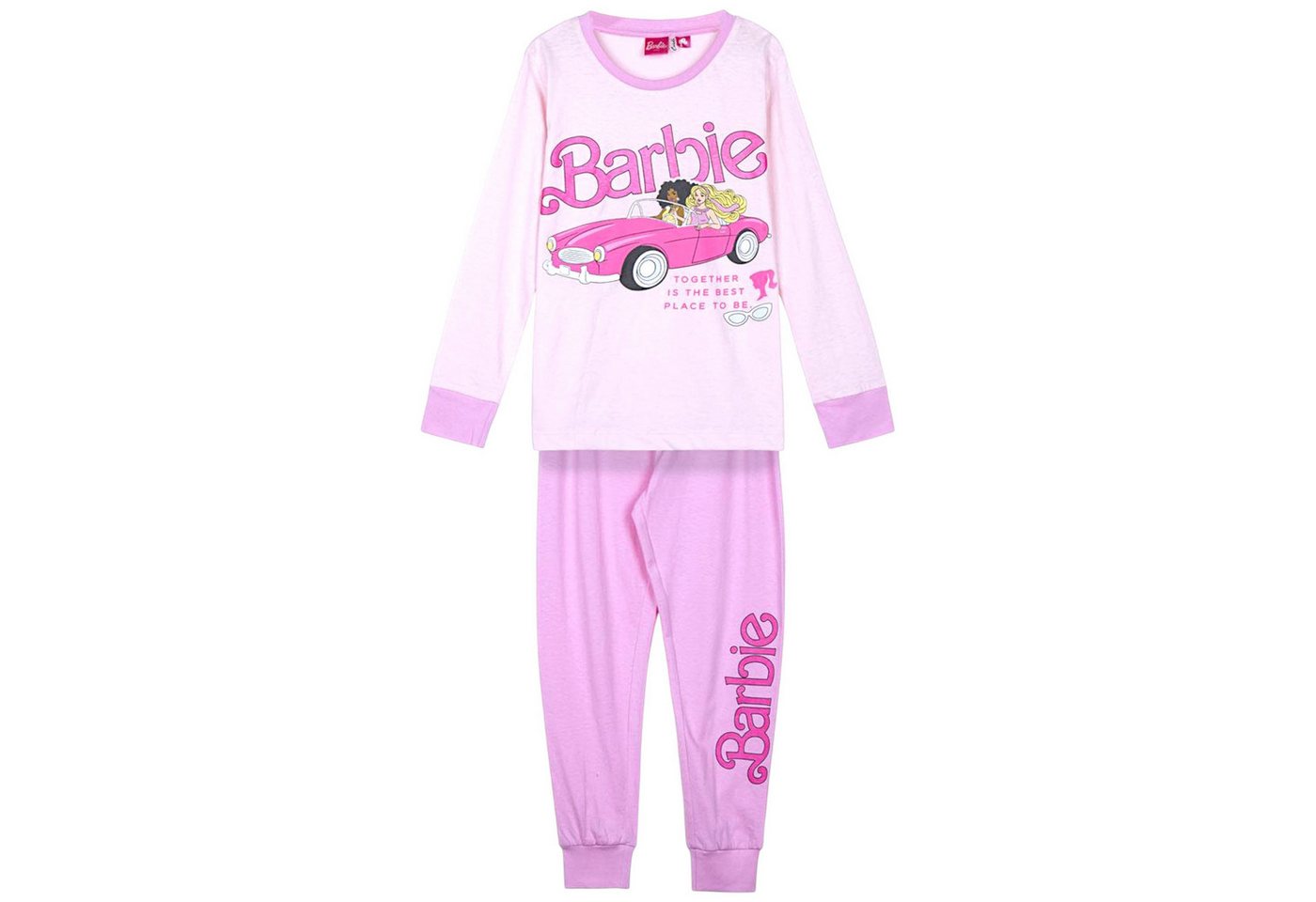 Barbie Schlafanzug (2 tlg) Mädchen Pyjama langarm Gr. 128 - 158 cm