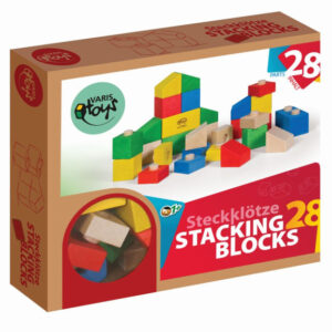 VARIS toys Bauklötze bunt 28 Teile Holz Holzbausteine aus Birkenholz FSC®