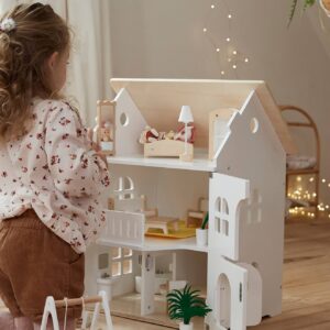 Puppenhaus mit Zubehör aus Holz FSC®