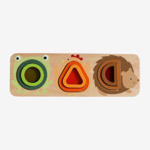 Baby Steckspiel-Brett mit Tierfiguren aus Holz FSC®