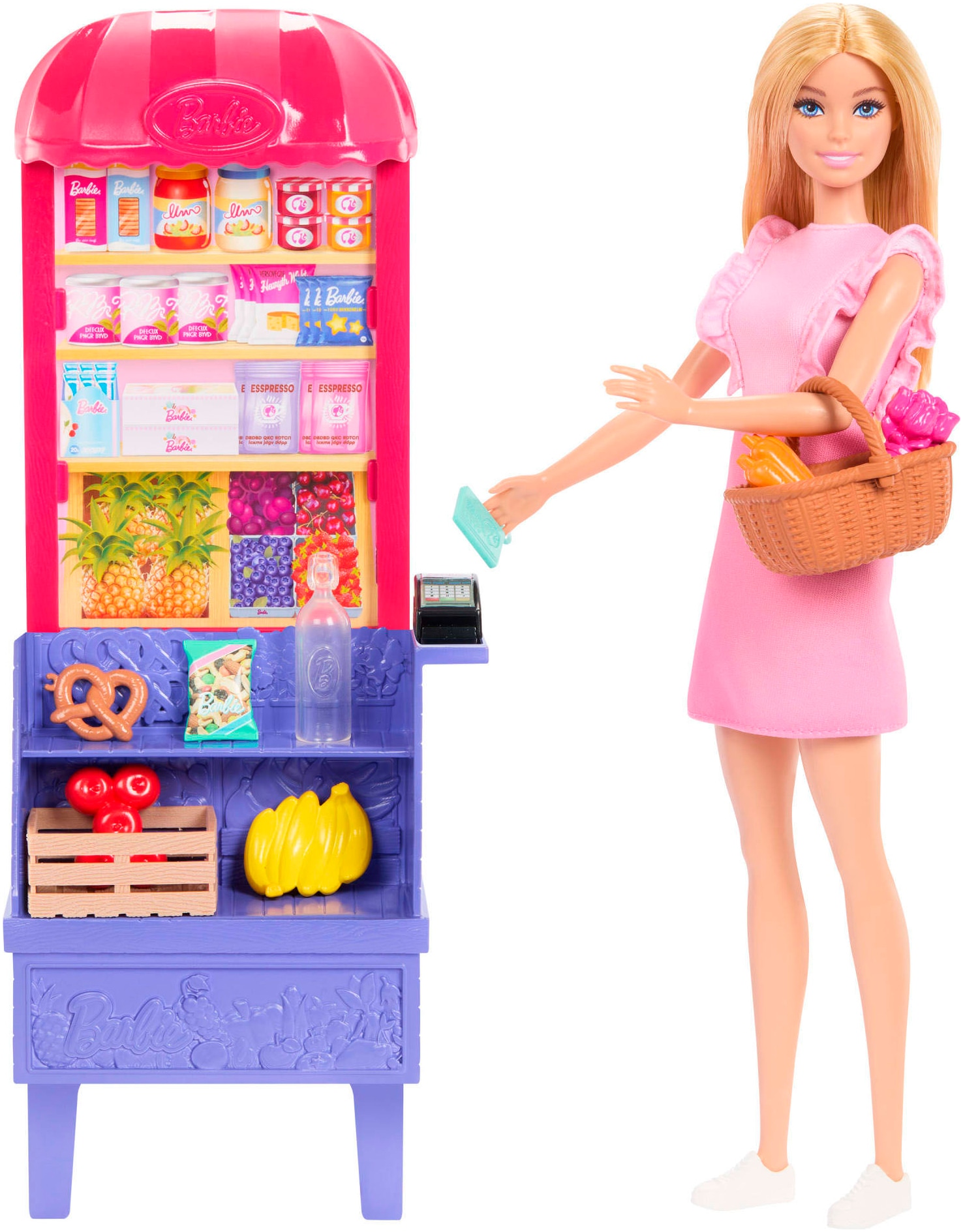 Barbie Anziehpuppe »Barbie Malibu Marktstand Spielset«