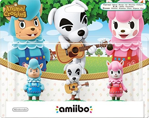 Amiibo - Animal Crossing Collection 3er Set: Björn + K.K. + Rosina (mit OVP) (OVP beschädigt) (gebraucht)