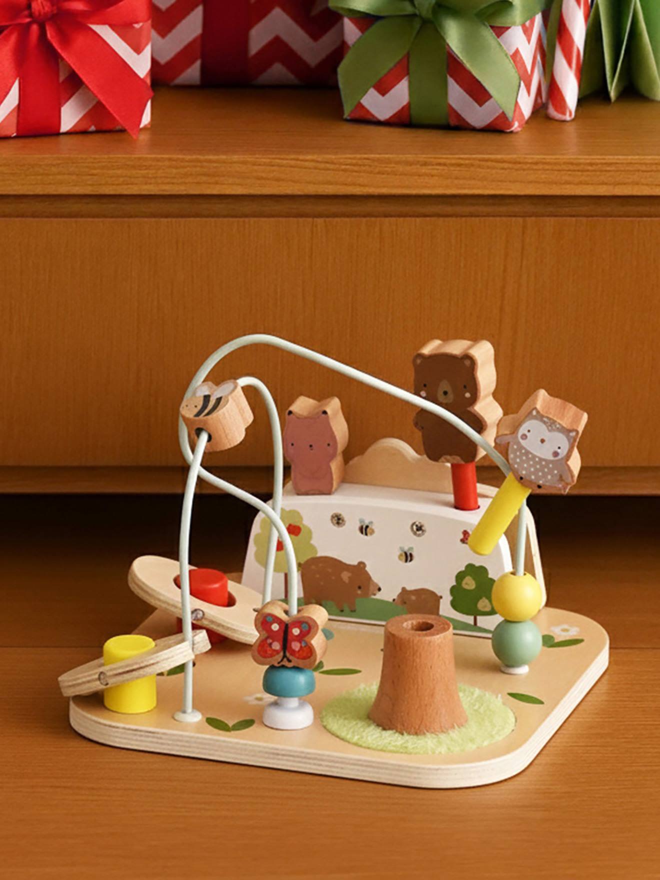 Baby Motorikspiel mit Waldtieren VIER JAHRESZEITEN Holz FSC®