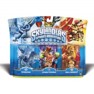 Skylanders - Spyro's Adventure Triple Pack: Whirlwind + Double Trouble + Drill Sergant (OVP beschädigt) (NEU & OVP)