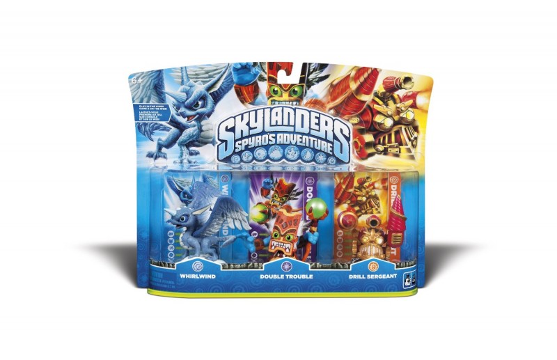Skylanders - Spyro's Adventure Triple Pack: Whirlwind + Double Trouble + Drill Sergant (OVP beschädigt) (NEU & OVP)