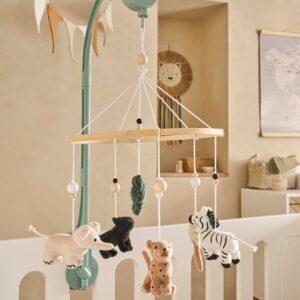 Baby Musikmobile mit Tieren SAVANNE salbei