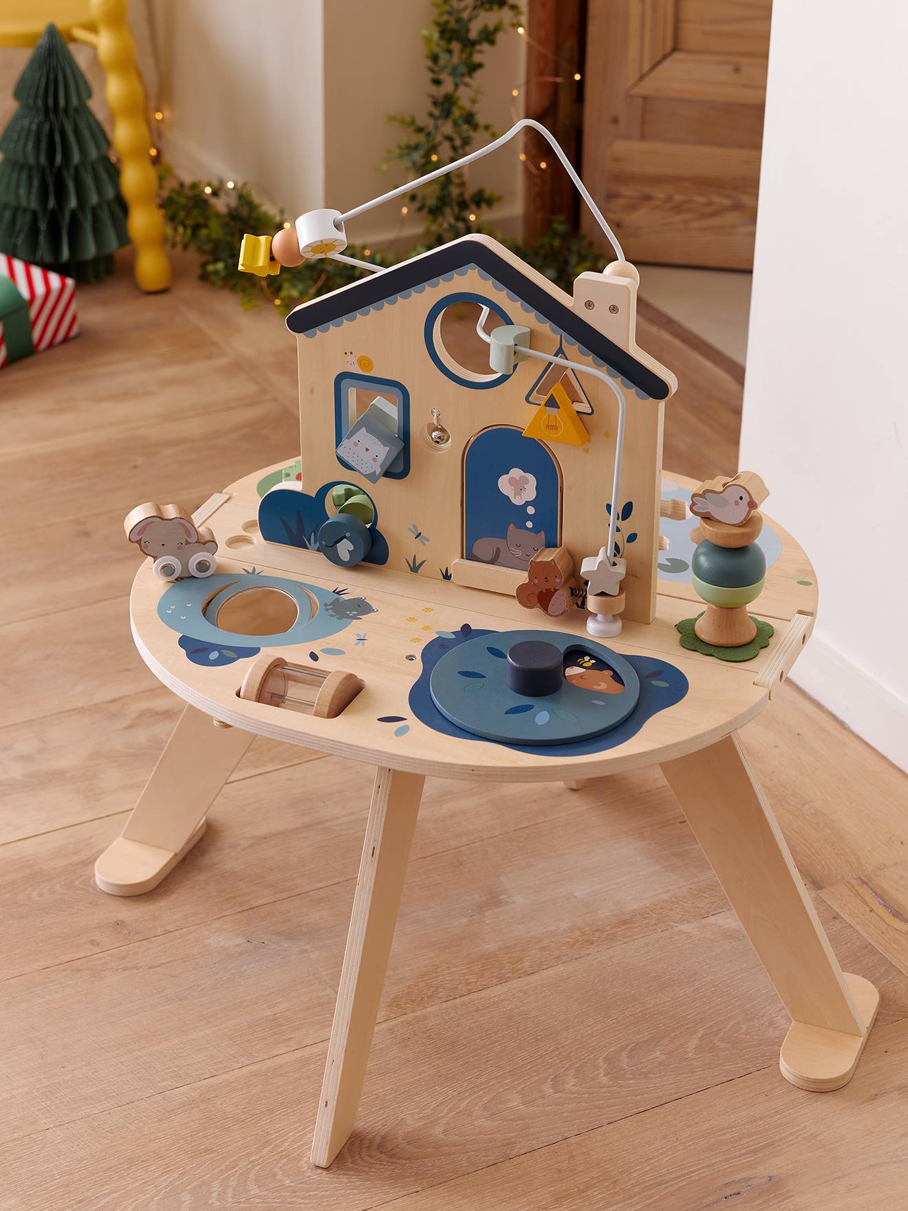 Faltbare Activity-Tisch 2-seitig aus Holz FSC®