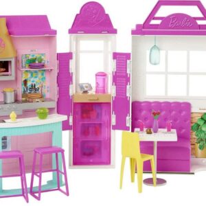 Barbie Puppenhaus Barbie Cook 'n Grill Restaurant 6 Spielbereiche 30 Teile Puppenhaus