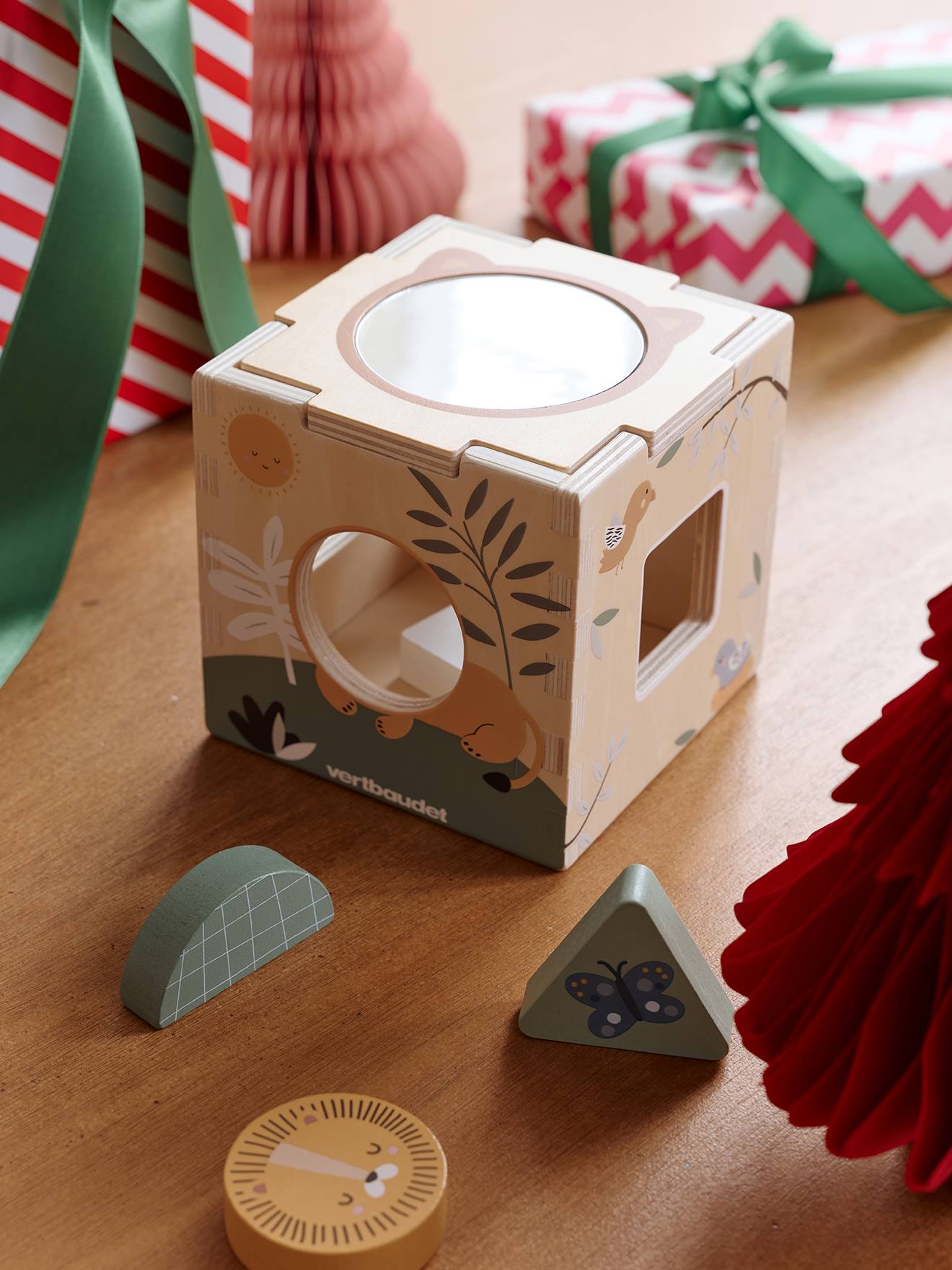 Formensteckbox mit Spiegel TANSANIA Holz FSC®