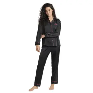 Langarm Satin Pyjama für Damen Barbie Vintage