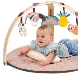 Baby Spieldecke mit Holz-Spielbogen LUDI