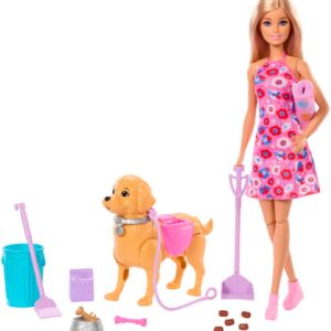 Barbie Anziehpuppe »Barbie Hundespaziergang Spielset« mit...