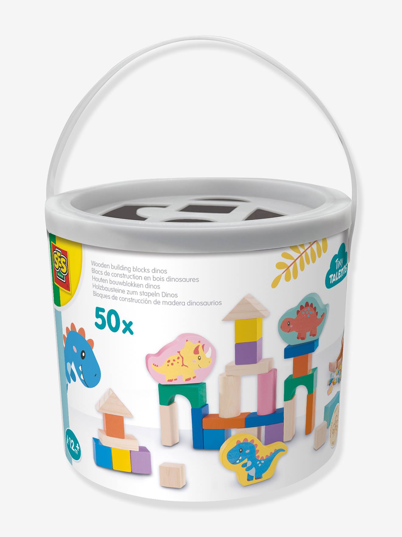 Holzbausteine-Set mit Dinosaurierfiguren Baby SES Creative