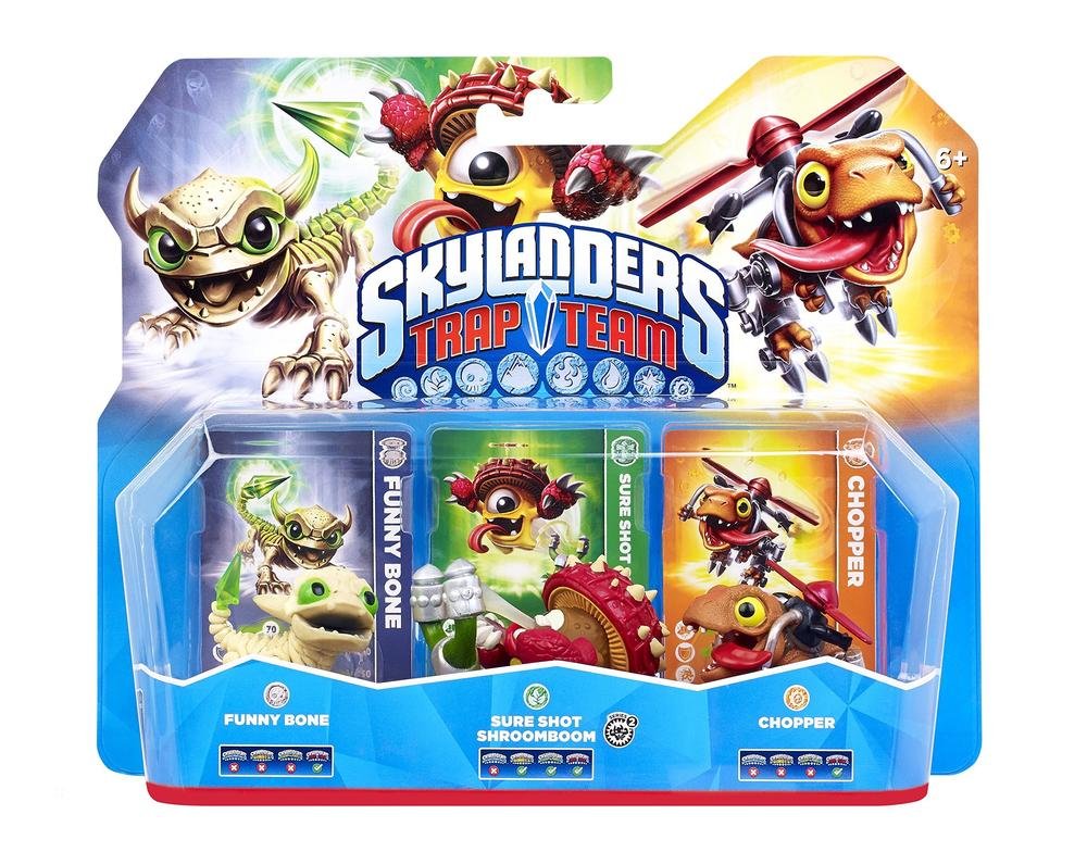 Skylanders - Trap Team Triple Pack: Funny Bone + Sure Shot Shroomboom + Chopper (gebraucht)
