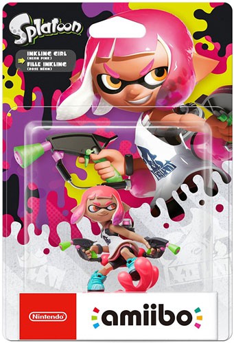 Amiibo - Splatoon Figur: Inkling-Mädchen #neon pink (gebraucht) NEUWERTIG