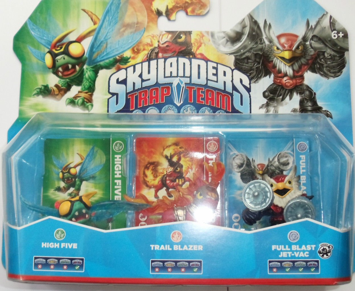 Skylanders - Trap Team Triple Pack: High Five + Trail Blazer + Full Blast Jet-Vac (gebraucht)