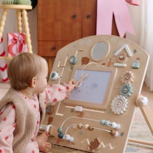 Baby Activity-Tafel GRÜNER WALD aus Holz FSC®