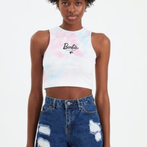 Barbie - Chasin´ Dreams White Crop - Oberteil - Mehrfarbig - S - 95% Polyester