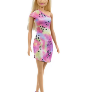 MATTEL GBK92 BARBIE Glatthaar Blond Kleid Sommerkleid