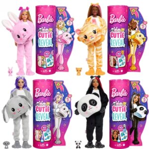 Original Barbie Cutie Reveal Cute Pet Serie Mode Plüsch Puppen Tier Überraschung Dress Up Make-Up Cosplay Spielzeug für Mädchen Jungen Geschenk