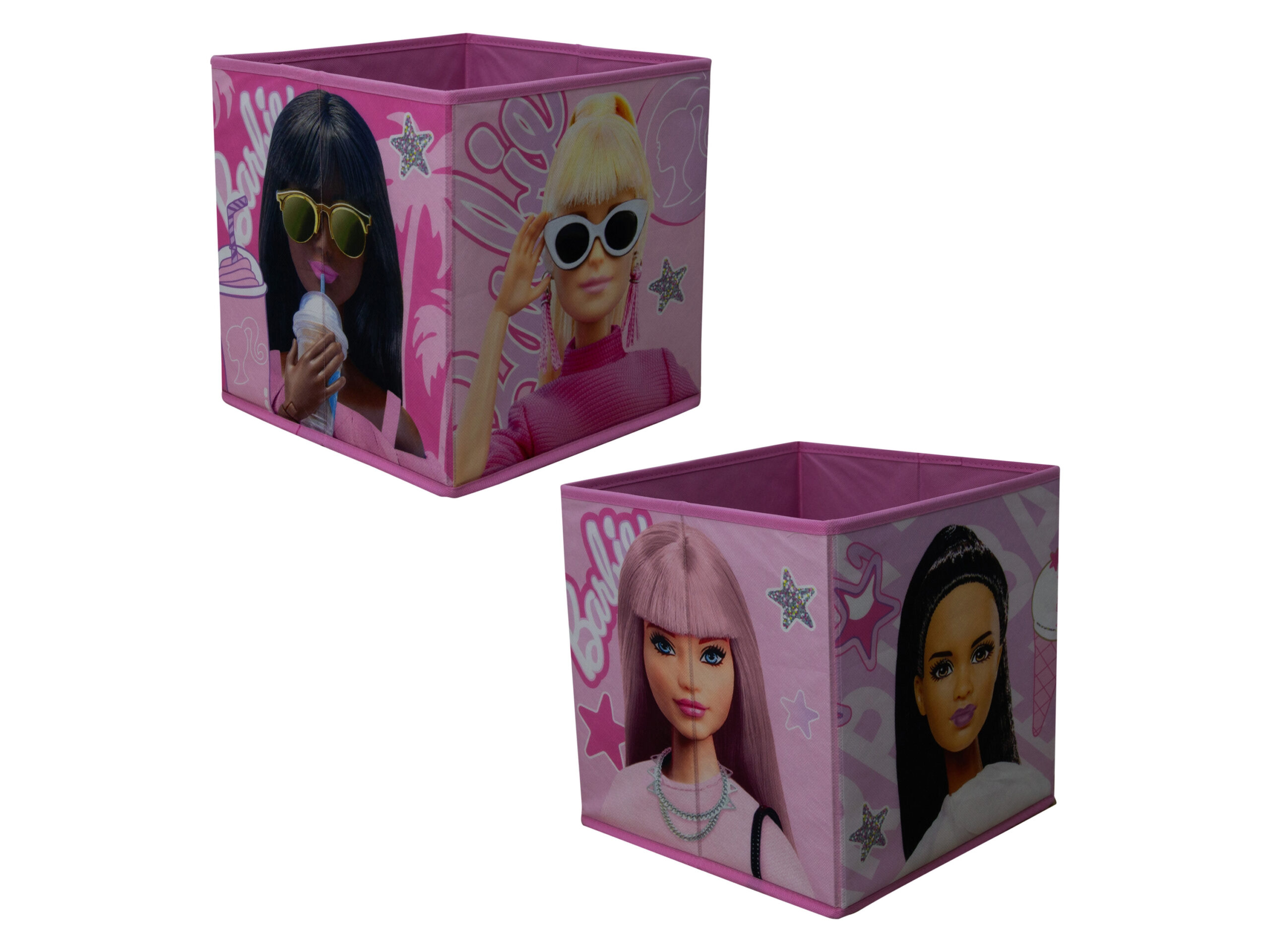 Barbie Storage Boxen 2er 30x30x30 cm (Rosa)