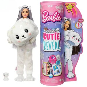 Original Barbie Puppen Cutie Reveal Pets Eisbär Lama Einhorn Fantasy Farbwechsel Mädchen Spielzeug für Kinder Überraschungen Zubehör